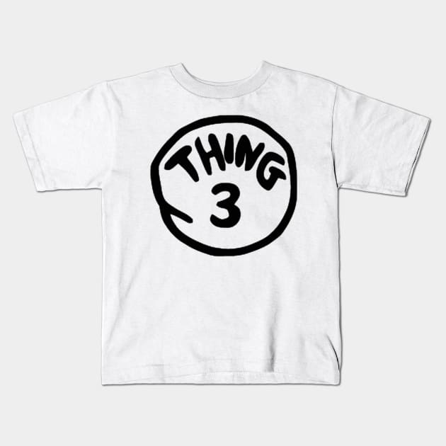 THING 3 Kids T-Shirt by JAFARSODIK